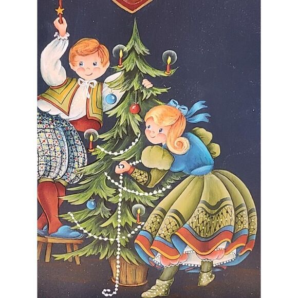 The Tree Decorators Christmas Card Holder A Margaret Wehking Design Wood Signed - Picture 5 of 11